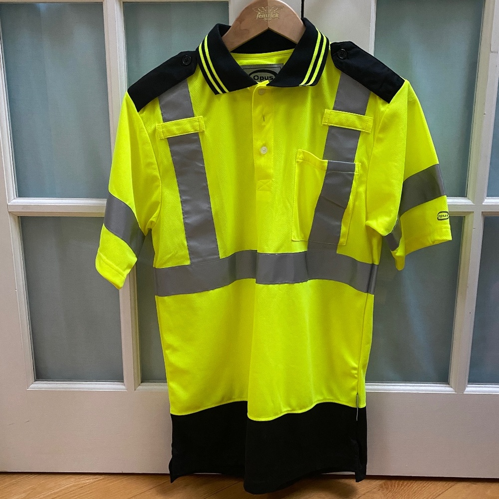 High visibility safety polo shirt, Men's XS (Womens S/M)